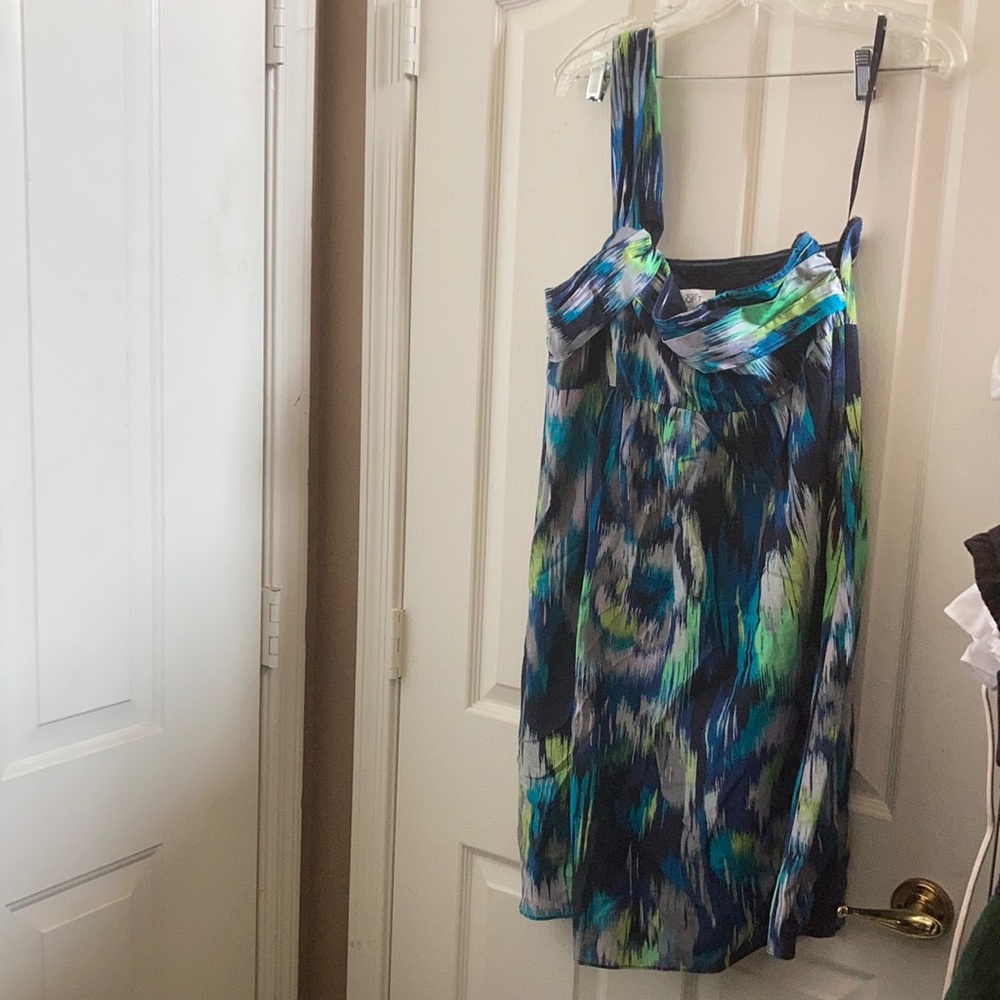 FINAL MARKDOWN Ann Taylor loft single shoulder dress 10